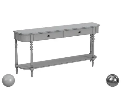 Butler Specialty Company Danielle Marble And Wood Console Table 3D model