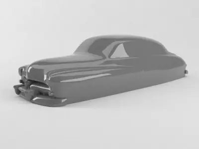The silhouette of the car 1949 Mercury Eight Coupe 3D print model
