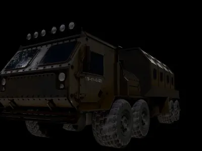 Military Truck A3 - Low Poly Game Asset PBR Low-poly 3D model
