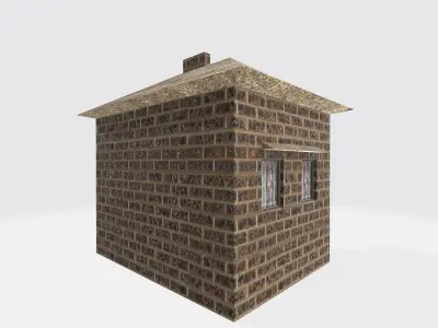 Small house 3d model Free low-poly 3D model