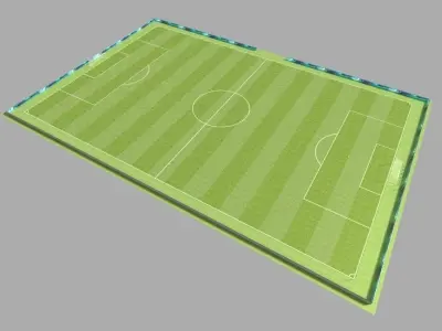 Soccer Camp Low-poly 3D model