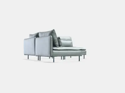 SODERHAMN 3-seater corner sofa 1 Low-poly 3D model