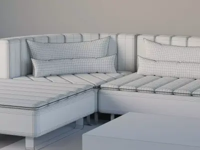 Luxe Comfort Sofa Set 3D model