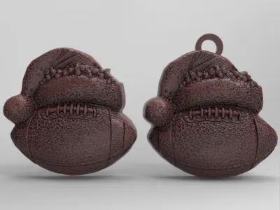 christmas tree football decoration 3D print model