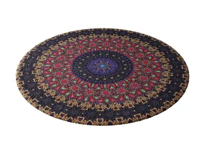 round carpet 6 3D model