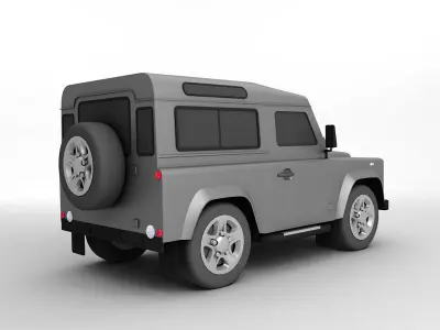  2007 Landrover Defender SUV 3D model