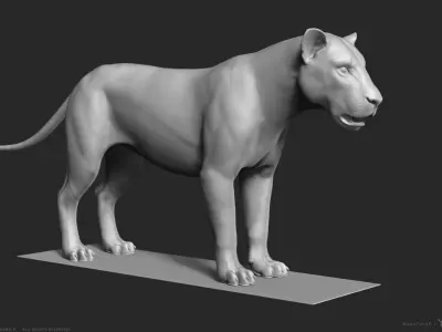 Lion - Highpoly Sculpture 3D model