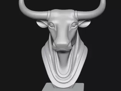 bull sculpture 3D print model