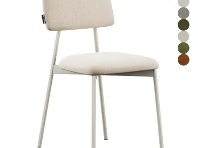 Chair Milam Textile Beige 3D model