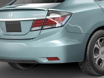 Honda Civic Sedan Hybrid 2013 3D model