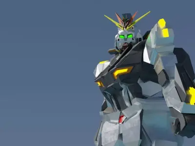 Gundam RX - 93 Low Rigged 3D Free 3D model