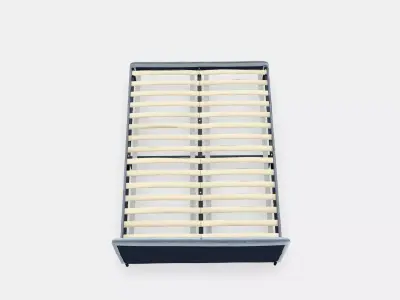 SLATTUM Upholstered bed frame 4 Low-poly 3D model