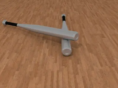 Aluminium baseball bat 3D model
