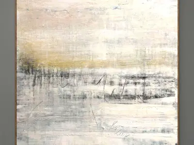 Plaster two square photo frames 59 Low-poly 3D model