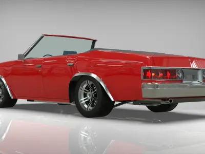 Malibu cabriolet 1981 LowPoly Low-poly 3D model