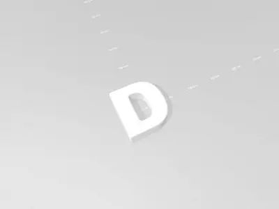 Vase D - Alphabet Vases Collection Letters - STL Printable 3D print model