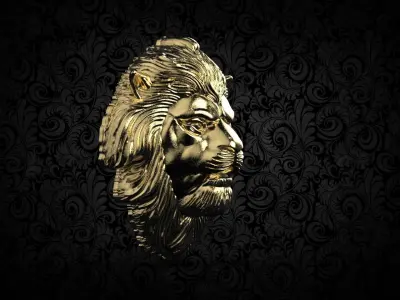 Victorian Lion biker pendant 3D print model