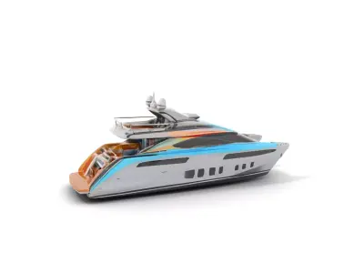 Luxury Yacht model pack Low-poly 3D model