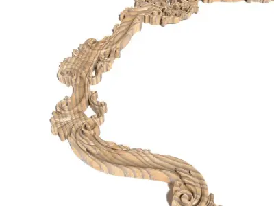 Frame-026 gold ornate frame 3D model