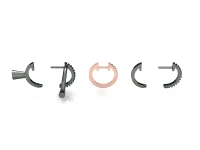 Round Earring Diamond Hoops  3D print model