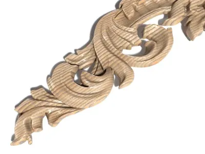 Cartouche-009 ornate crown 3D model