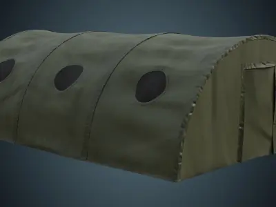 Tent 3B Low-poly 3D model
