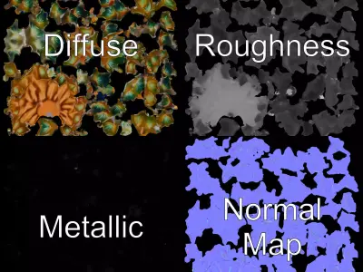 Iridescent Pinecone model pack Low-poly 3D model