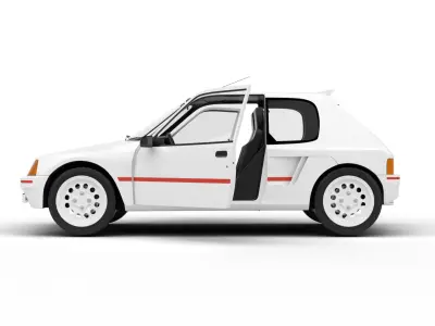 Peugeot 205 Turbo 16 1984 HQ 3d model 3D model