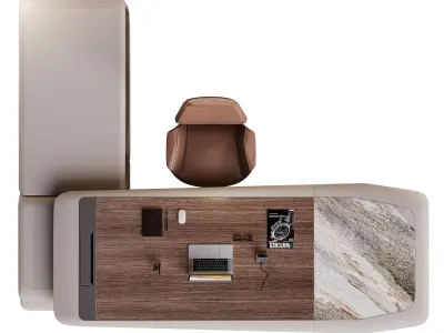 BOSS luxury Executive Office Table H 09 3D model