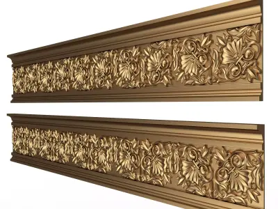 Cornice Decoration Molding 019 Low-poly 3D model