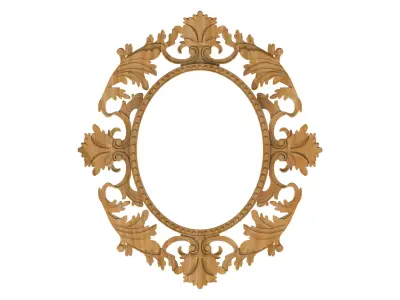 Carved picture frame STL 3D model 45