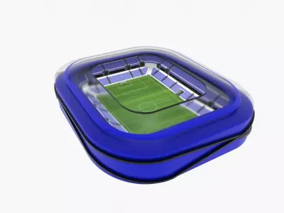 Soccer Stadium Low-poly 3D model