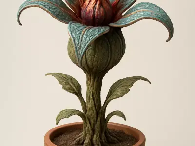 Celestara Crownbloom Extraterrestria Flower for 3D Printing 3D print model