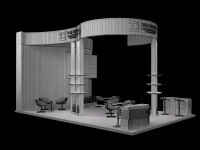 Booth Exhibition Stand a632  3D model