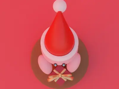 Kirby Christmas version 3D model for 3D print 3D print model