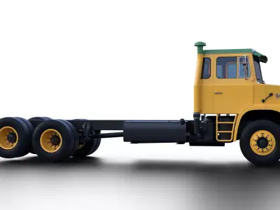 Scania LS140 6x2 54 Stock Classic Truck Low-poly 3D model