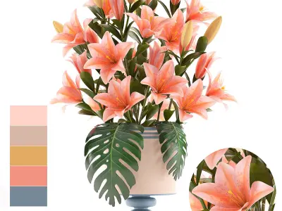 Collection of bouquets 30 pieces 3D model