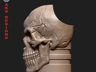 skull version 1 Penholder cum flowerpot 3D print model