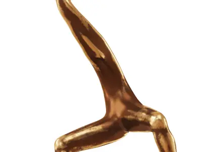 Abstract human sculpture 3D model