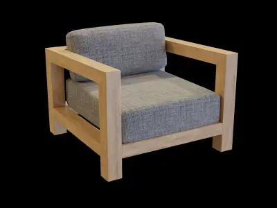 Veroda Angle Sofa 02 Low-poly 3D model