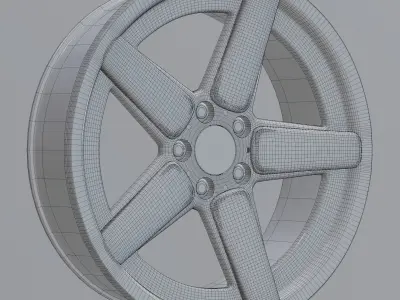 AC Schnitzer Type 1 Style Wheel Low-poly 3D model