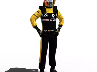 Carlos Sainz 2018 Low-poly 3D model