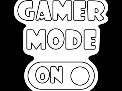 Gamer Mode On Neon Sign 3D model