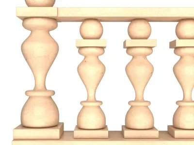 Baluster 05 Low-poly 3D model