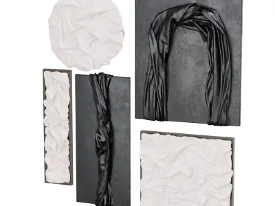 sculptural wall art pieces 3D model