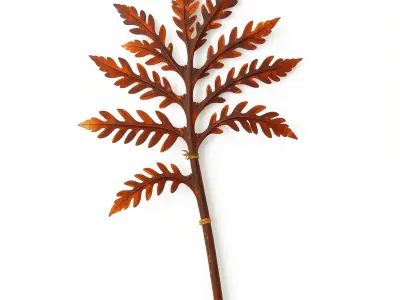 Leaf Branch Ornamental Model Pack Low-poly 3D model