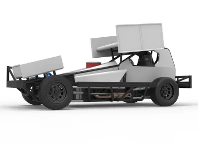 BriSCA Formula 1 Stock Car for Asphalt Scale 1 to 25 3D print model
