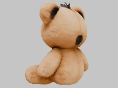 Teddy Bear Plush Toy Low-poly 3D model purchase