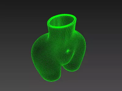 Female Body Desk Organizer 3D model 3D model