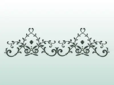 Ornamental Linear Pattern Col 1 3D model